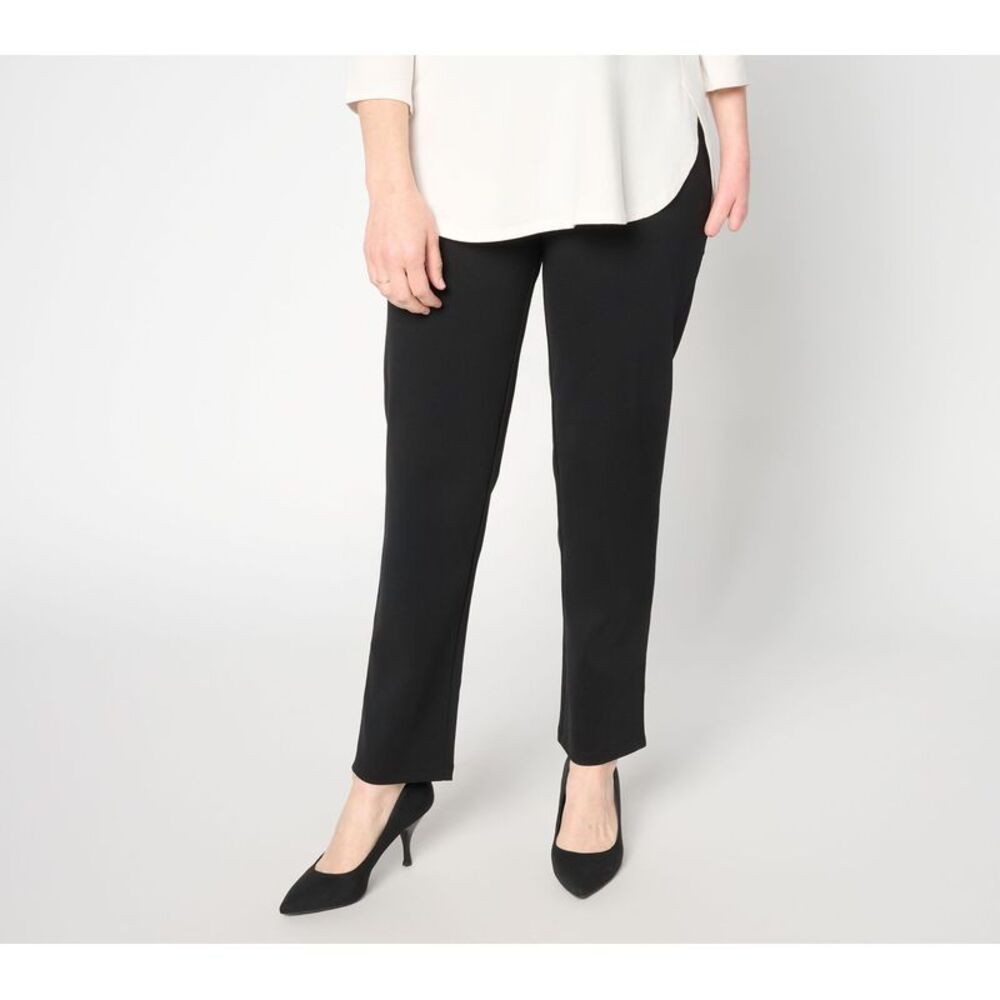 Susan Graver Women's Plus Sz Pants 3X Make Your Selection: Weekend Black